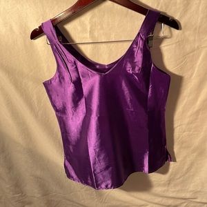 Purple tank top - satin/sheen  size small
